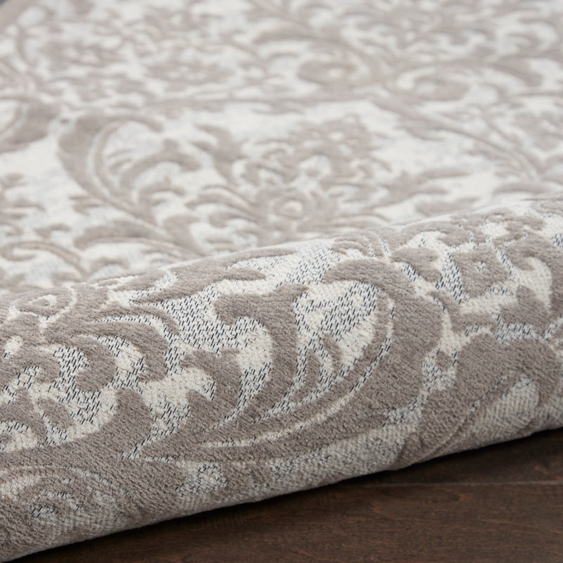 media image for damask ivory grey rug by nourison 99446341341 redo 3 267