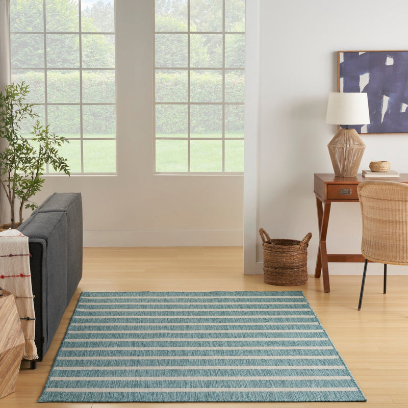 media image for Nourison Home Positano Aqua Ivory Modern Rug By Nourison Nsn 099446903174 8 278