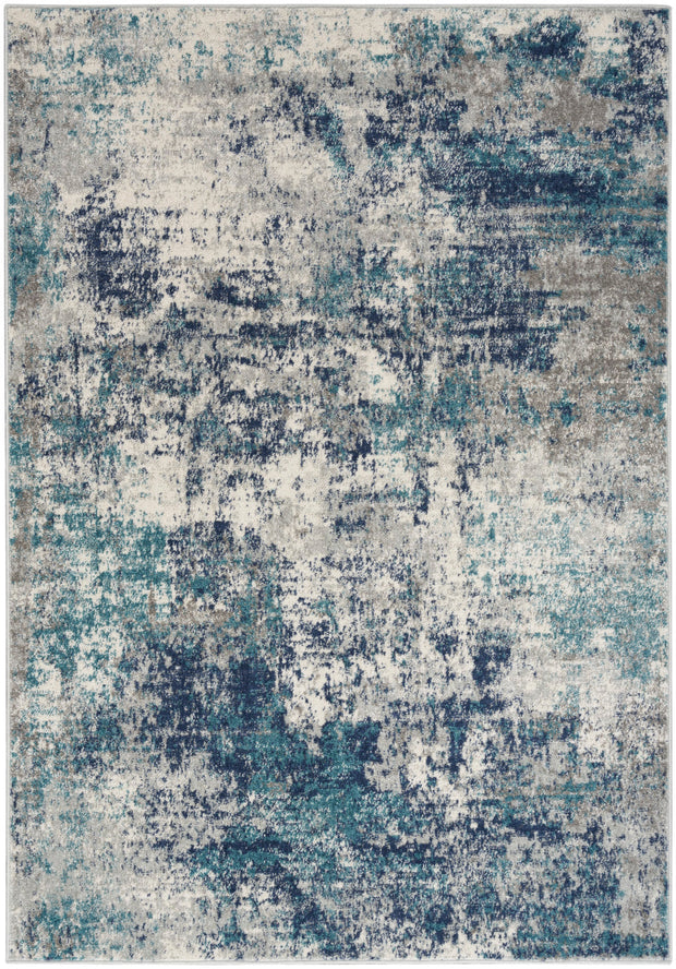 Nourison Home Passion Ivory Teal Modern Rug By Nourison Nsn 099446900869 1