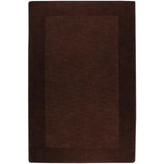 Mystique Collection Wool Area Rug in Dark Chocolate and Brown