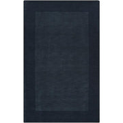 Mystique Collection Wool Area Rug in Midnight Blue and Ink