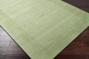 Mystique Collection Wool Area Rug in Hunter Green and Aloe Vera