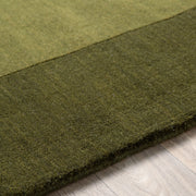 Mystique Collection Wool Area Rug in Pine Green