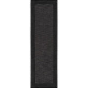 Mystique Collection Wool Area Rug in Jet Black and Charcoal Grey design by Surya