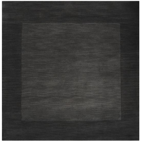 Mystique Collection Wool Area Rug in Jet Black and Charcoal Grey design by Surya