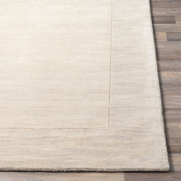 Mystique Collection Wool Area Rug in Parchment and Winter White