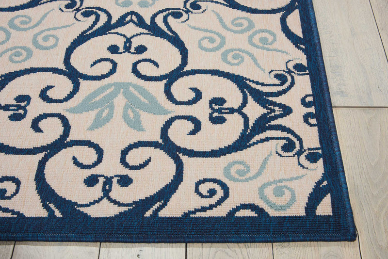 media image for caribbean ivory navy rug by nourison nsn 099446334176 5 28