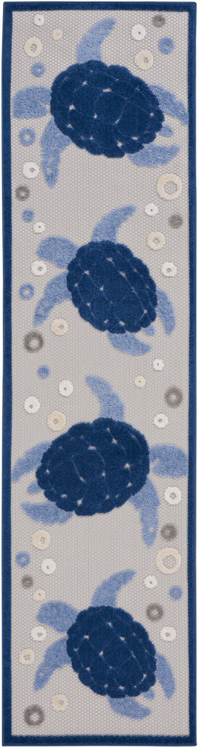 product image for Nourison Home Aloha Navy Blue Coastal Nautical Beach Rug By Nourison Nsn 099446135902 2 53