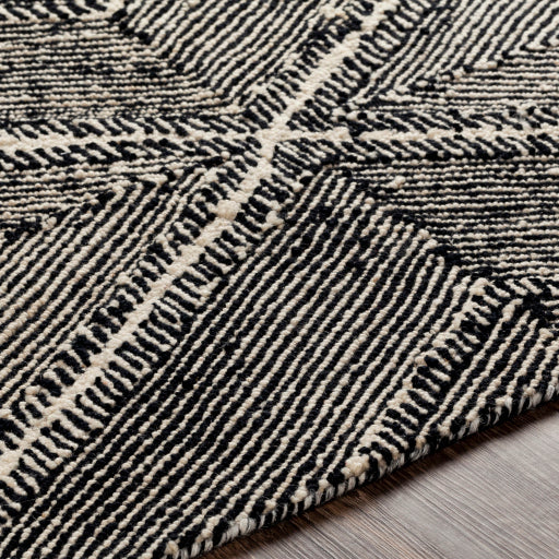 media image for Maroc Wool Black Rug Texture Image 297