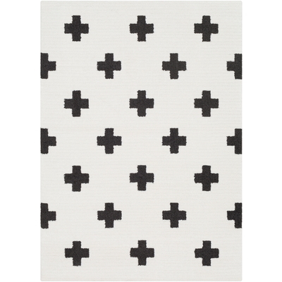 product image of Moroccan Shag Rug in White & Black 569