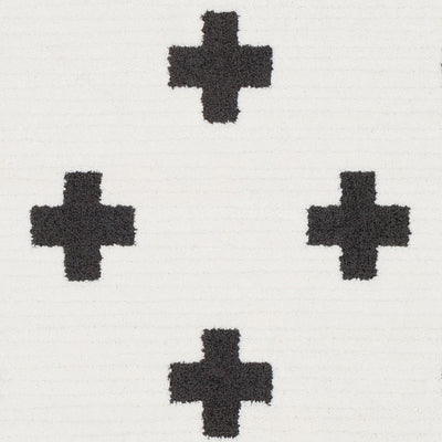 product image for Moroccan Shag Rug in White & Black 43