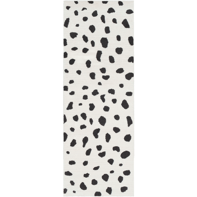 product image for Moroccan Shag Rug in White & Black 1