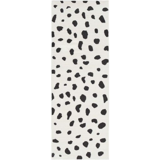 media image for Moroccan Shag Rug in White & Black 240