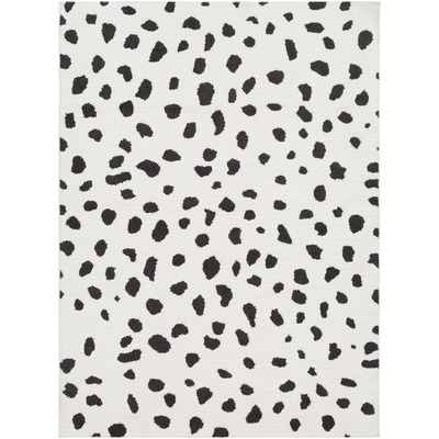 product image for Moroccan Shag Rug in White & Black 79