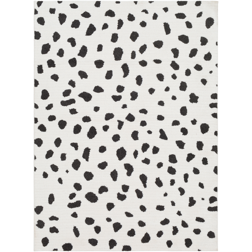 media image for Moroccan Shag Rug in White & Black 298