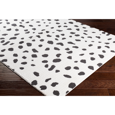 product image for Moroccan Shag Rug in White & Black 20