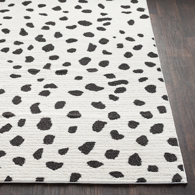 product image for Moroccan Shag Rug in White & Black 77