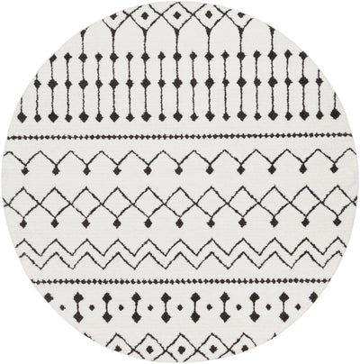 product image for Moroccan Shag Rug in White & Charcoal 45