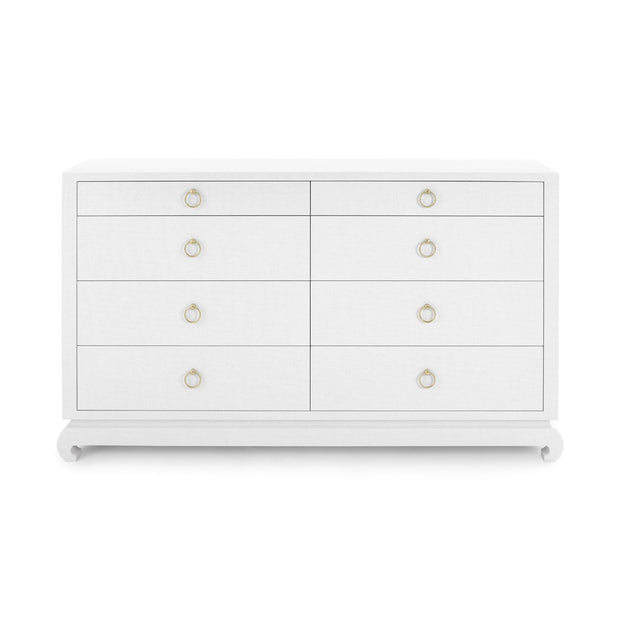 Ming Extra Large 8-Drawer Dresser in White design by Bungalow 5