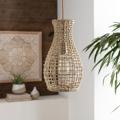 product image for manning rattan beige pendant by surya mnn 001 5 50