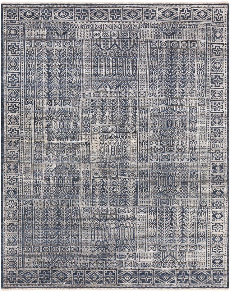 Nobility Hand Knotted Rug in Dark Blue