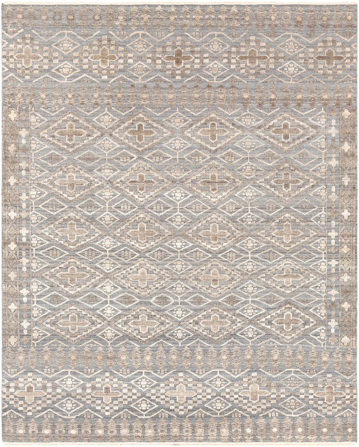 Nobility Hand Knotted Rug in Grey