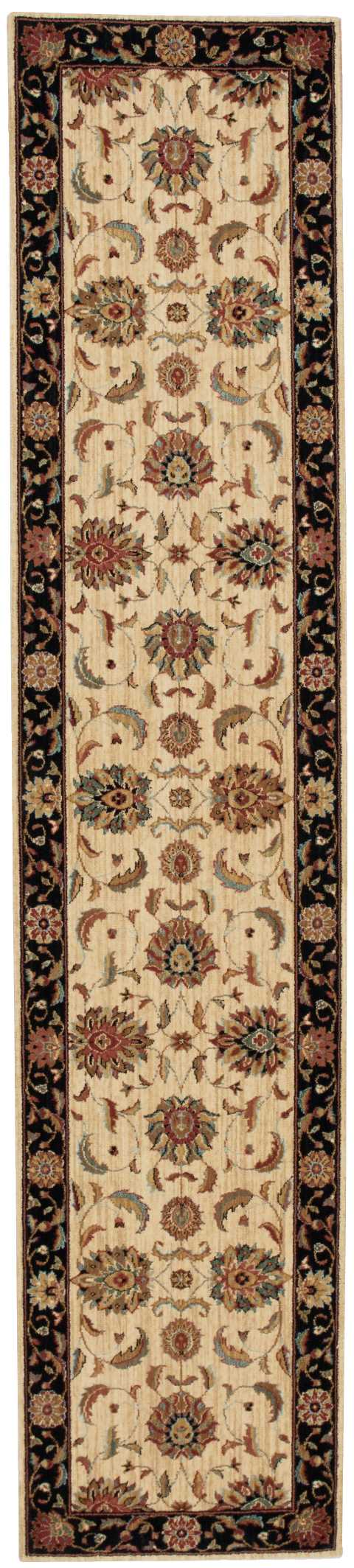 media image for living treasures ivory black rug by nourison nsn 099446670465 3 285