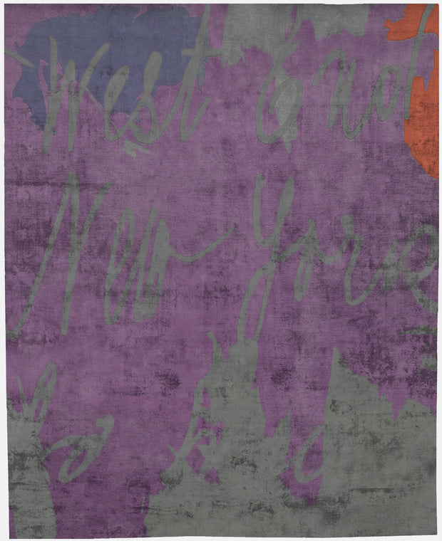 NY West Hand Tufted Rug in Purple design by Second Studio