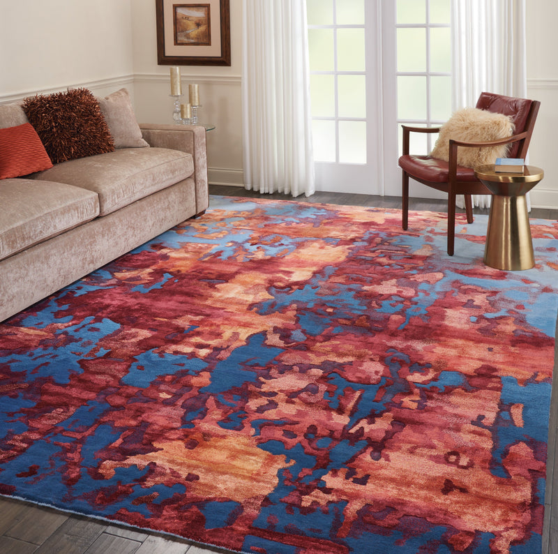 media image for prismatic handmade blue flame rug by nourison 99446138736 redo 6 298