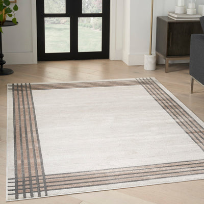 product image for Nourison Home Desire Ivory Silver Modern Rug By Nourison Nsn 099446128270 11 52