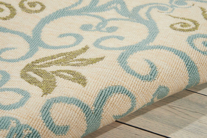 media image for caribbean ivory blue rug by nourison nsn 099446239501 4 217