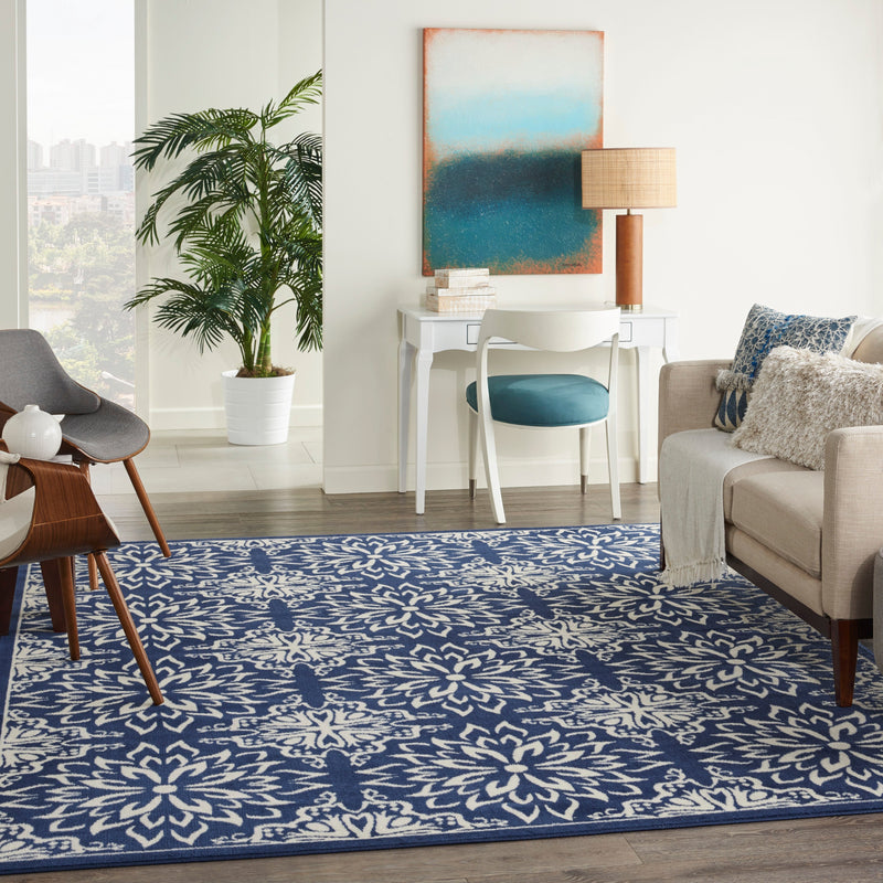 media image for jubilant navy ivory rug by nourison 99446777263 redo 7 219