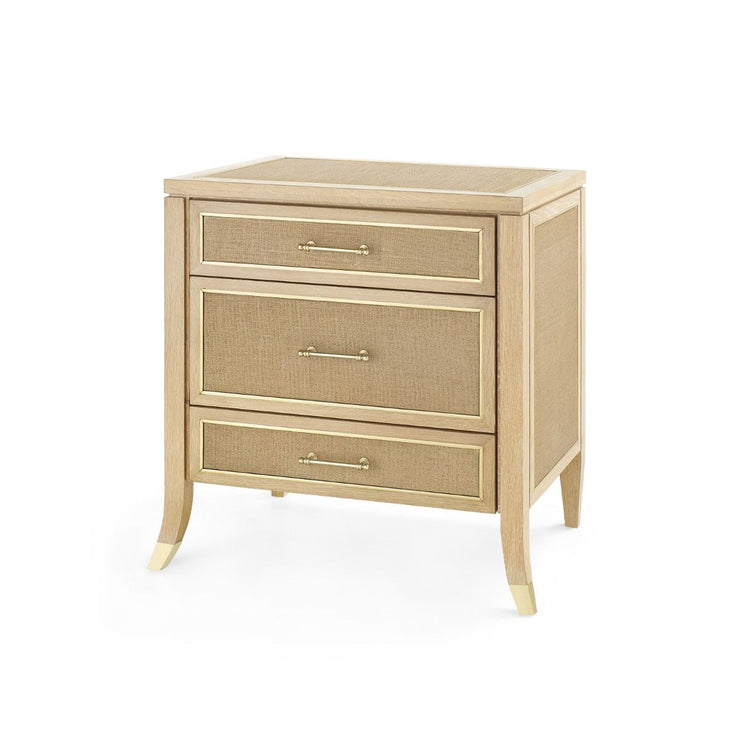 Paulina 3-Drawer Side Table in Natural design by Bungalow 5