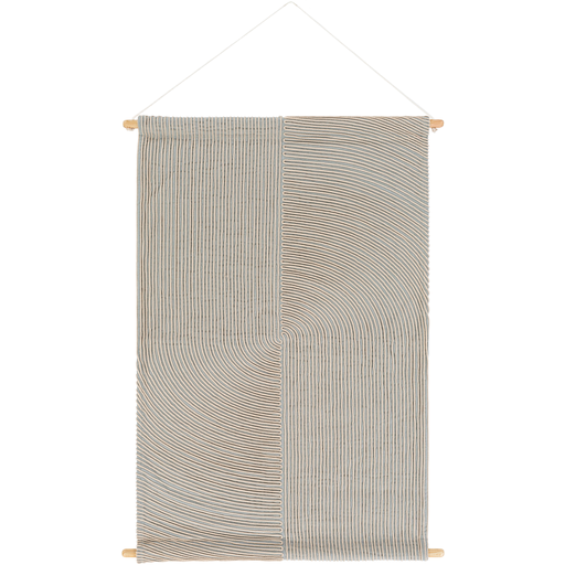 Pax Woven Wall Hanging in Light Grey & Cream