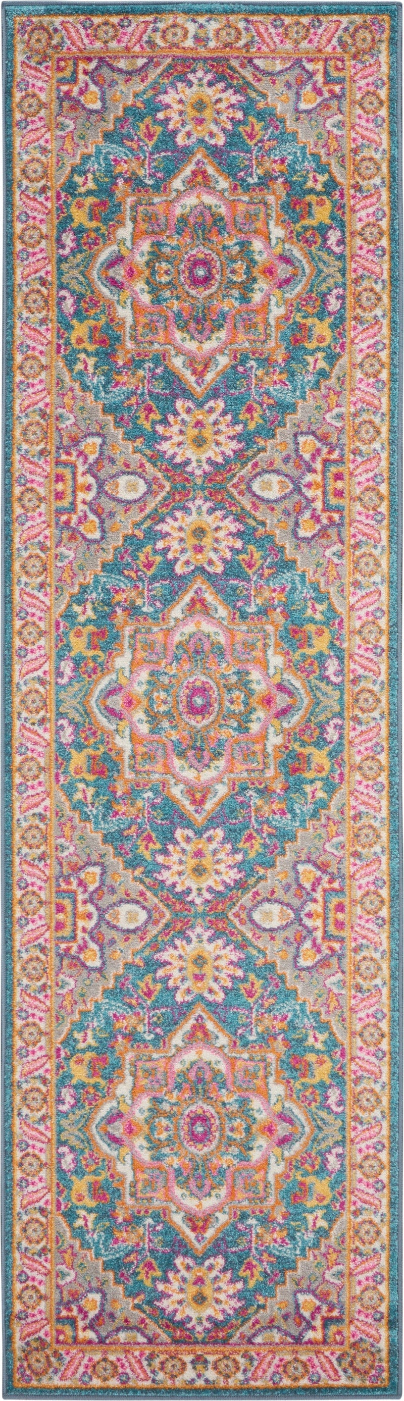 media image for passion teal multi rug by nourison 99446486387 redo 3 236