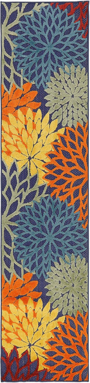 Aloha Indoor Outdoor Navy Multicolor Floral Rug By Nourison Nsn 099446921062 3