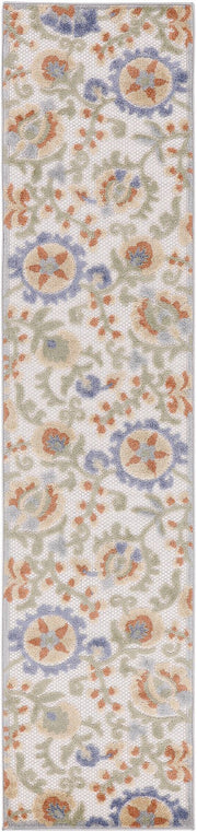 Aloha Indoor Outdoor Ivory Blue Floral Rug By Nourison Nsn 099446921369 3