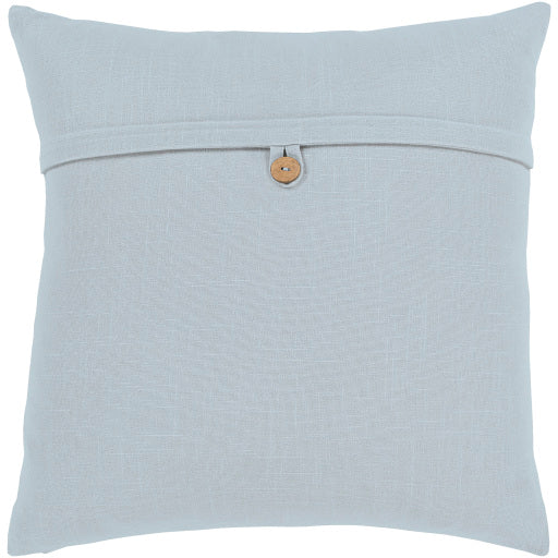 media image for Penelope Cotton Ice Blue Pillow Flatshot Image 25