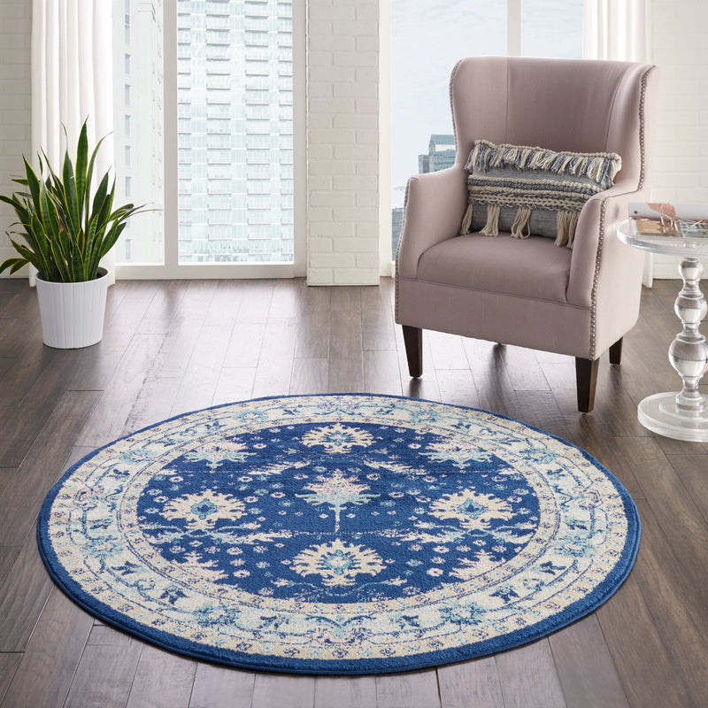 media image for tranquil navy ivory rug by nourison nsn 099446489456 8 255