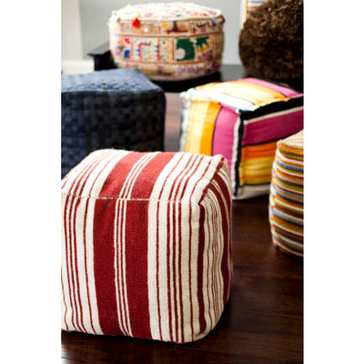 product image for karma cotton cream pouf by surya pouf 92 7 98