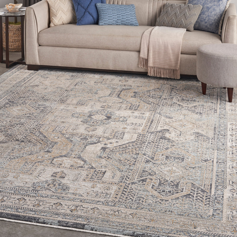 media image for lynx ivory charcoal rug by nourison 99446082619 redo 13 21