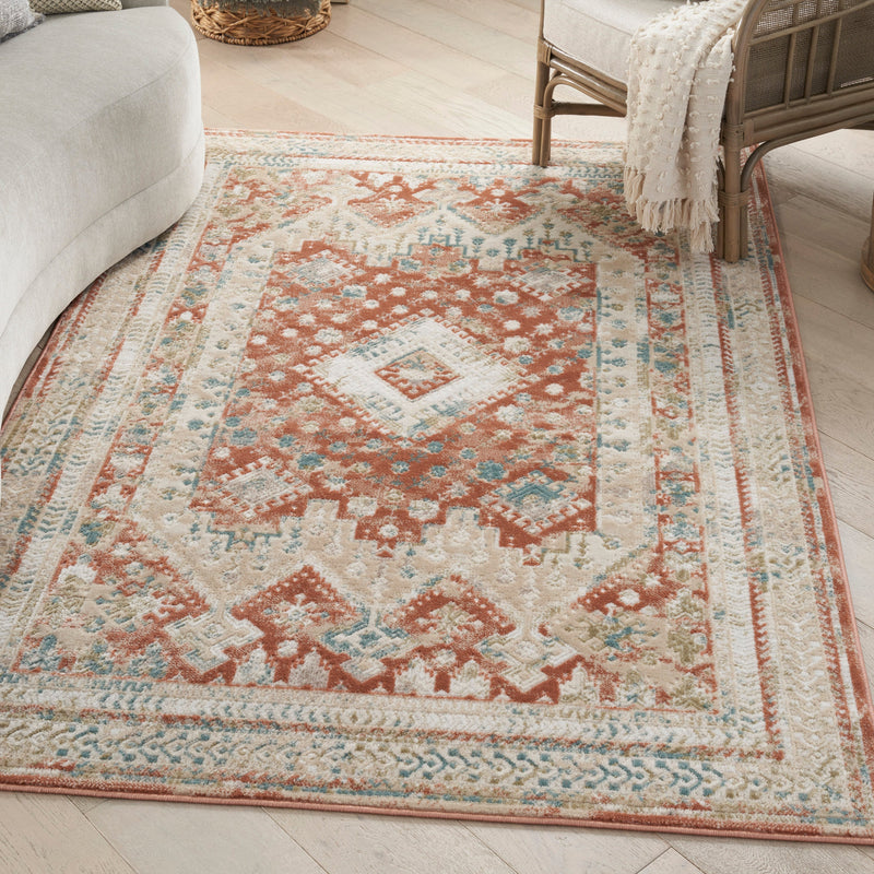 media image for thalia rust multicolor rug by nourison 99446078575 redo 4 294