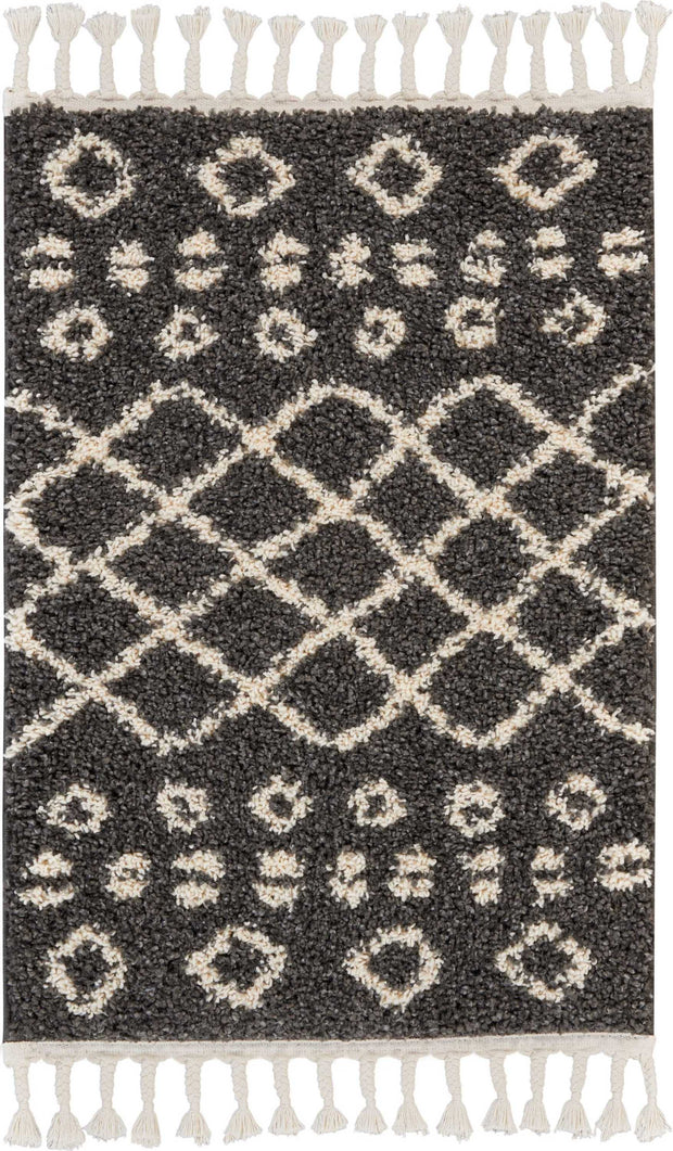 moroccan shag charcoal rug by nourison nsn 099446462459 1