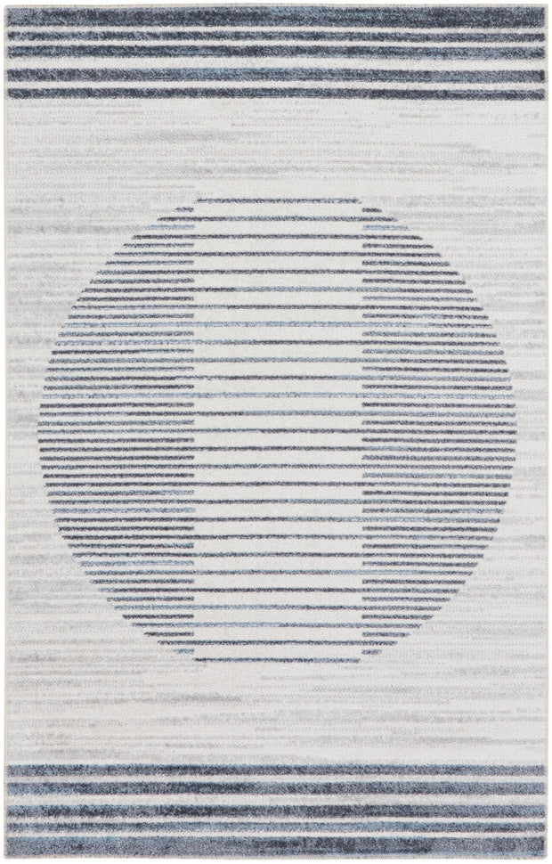 Nourison Home Astra Machine Washable Ivory Blue Mid Century Modern Rug By Nourison Nsn 099446119346 1