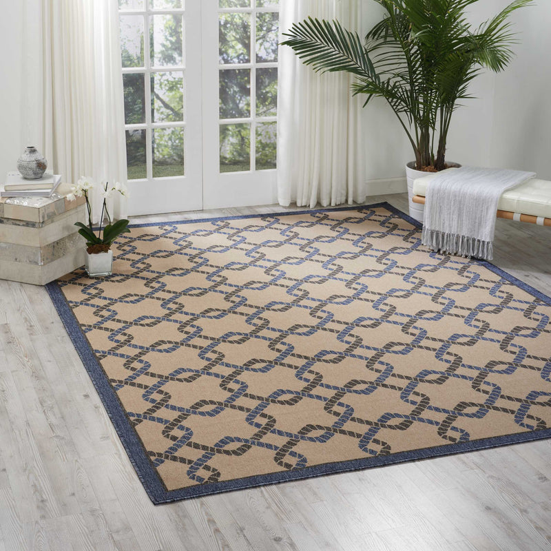 media image for caribbean ivory blue rug by nourison nsn 099446375209 5 297