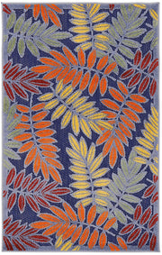 Aloha Indoor Outdoor Navy Multicolor Floral Rug By Nourison Nsn 099446921574 1