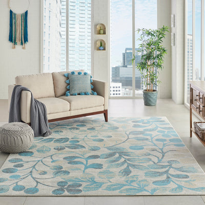 product image for tranquil ivory turquoise rug by nourison 99446484208 redo 5 54