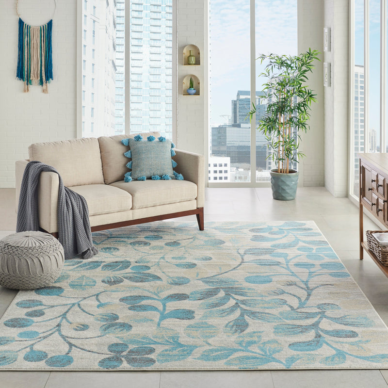 media image for tranquil ivory turquoise rug by nourison 99446484208 redo 5 26