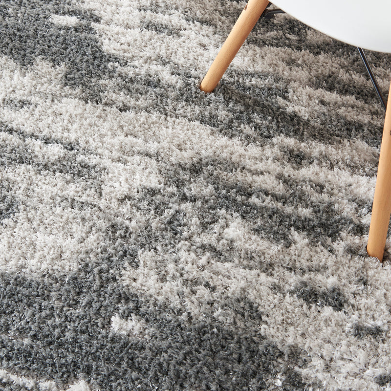 media image for dreamy shag charcoal ivory rug by nourison 99446878274 redo 4 218
