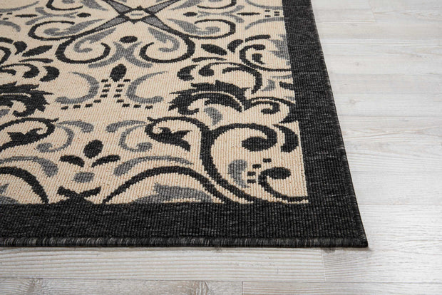 caribbean ivory charcoal rug by nourison nsn 099446374943 4